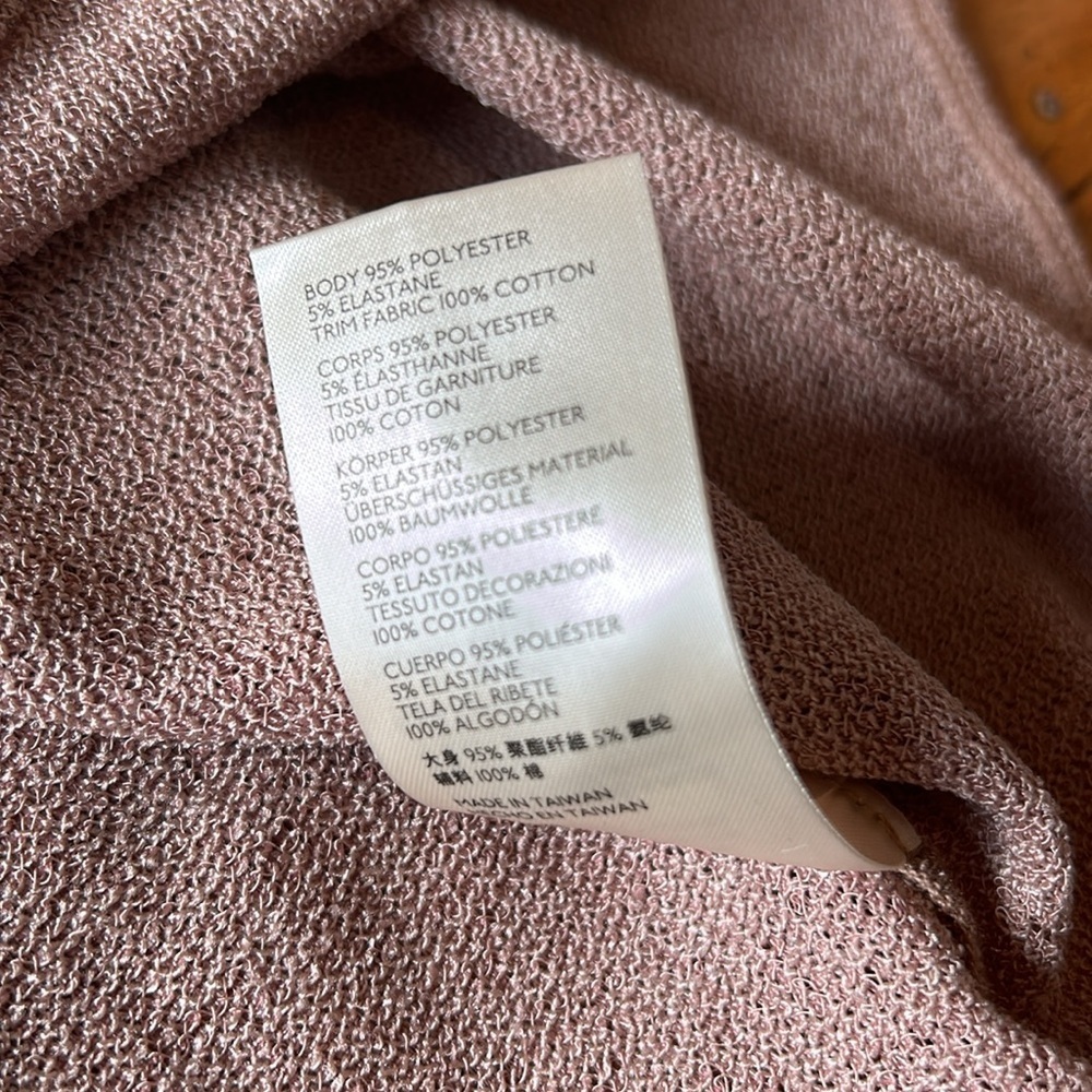 Free People Double Tie Front Rib Knit Long Sleeve Top Size Small in Taupe Cream - Picture 11 of 13